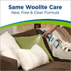 Bissell Woolite Free & Clear Pet Stain & Odor Remover Pretreat #2682 – stain remover sprayed on sofa cushion