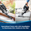 Bissell ICONPET TURBO EDGE Cordless Stick Vacuum – 3177A – illuminated hand tools used on stairs and upholstery