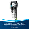 Bissell ICONPET TURBO EDGE Cordless Stick Vacuum – 3177A – handheld vacuum body and runtime graphic