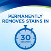 Bissell Woolite INSTAclean Stain Remover #1742 – stain-removal timing graphic