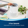 Bissell MYAir Personal Air Purifier #2780A – hand adjusting purifier fan controls