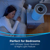 Bissell MYAir Personal Air Purifier Blue #2780B – purifier beside sleeping person