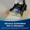 Bissell TurboClean DualPro Pet Carpet Cleaner #3067 – upright carpet cleaner treating carpet
