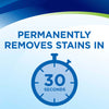 Woolite INSTAclean OXY Pet Stain Remover 22 oz #1684 – stain-removal timing graphic