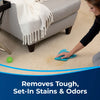 Bissell PRO OXY Power Shot Carpet Stain Remover #95C9 – cloth wiping a carpet stain