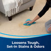 Bissell Tough Stain Pretreat for Carpet & Upholstery (22 oz) #4001 – hand treating carpet stains with cloth