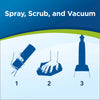 Bissell Woolite Heavy Traffic Foam Carpet Cleaner #0820 – spray scrub and vacuum instructions graphic