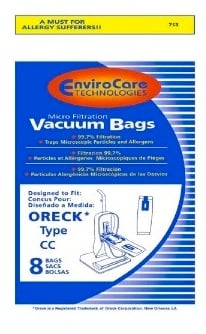 Oreck CC bags Acevacuums