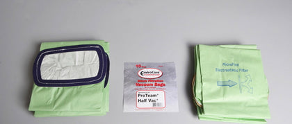 PRO TEAM PAPER BAGS HALF VAC,10PK#ECC335