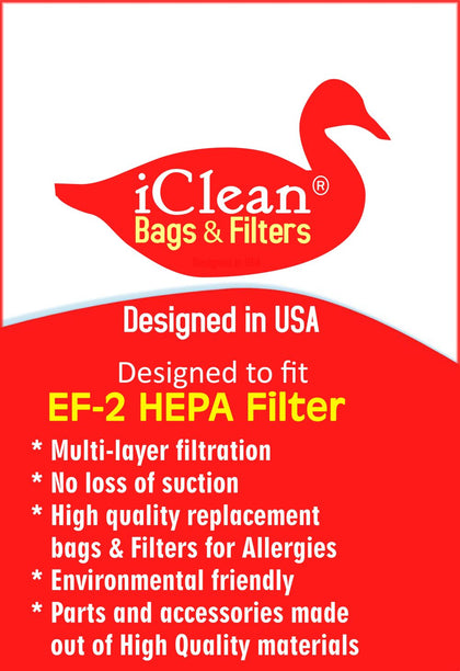 Kenmore Panasonic Vacuum Cleaner EF-2 HEPA Filter By iClean vacuums