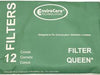 Generic replacement Filter queen bags designed to fit with or replace genuine original (OEM) manufacture part numbers below: 50047 Brown Models-31X, D31X, D33 Gray Princess Models RN92, PNG92 Dark Gray Majestic Model AN95-X Triple Crown models 99, & 99A 7