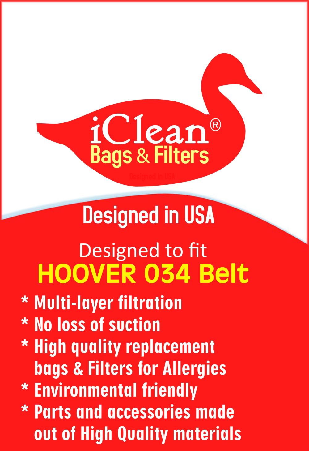 Hoover Windtunnel Vacuum Cleaner Belt 034 by Iclean vacuums