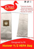 Hoover Upright Vacuum Cleaner Type Y-Z HEPA Bags by iClean Vacuums available at Ace Vacuums