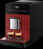 Miele CM 5310 Silence Tayberry Red Coffee Machine #11648140 – coffee machine angled front view with espresso cups