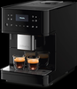 Miele CM 6160 MilkPerfection Black Coffee Machine #11648180 – coffee machine angled front view with espresso cups