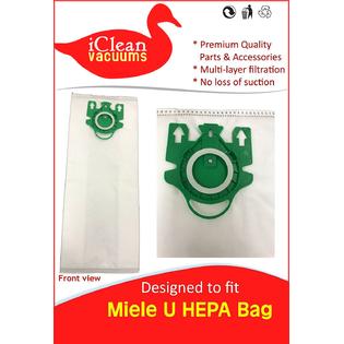 Miele Upright Vacuum Cleaner Type U Bag By iClean Vacuums - 20 Bags #ICVMUH-20