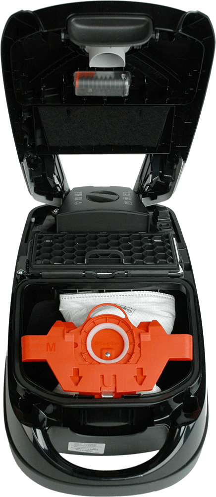 Miele Compact C1 Turbo Team PowerLine - SCAE0 - 10850080 – open canister bag compartment