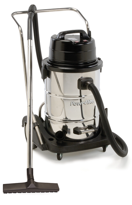Powr-Flite 20 Gallon Dual-Motor Wet/Dry Vacuum with Stainless Steel Tank – Part# PF57 available at Ace Vacuums