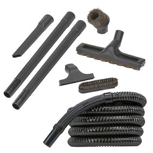 Vacuum Cleaner Attachment Kit with 12 Foot Hose, 2 Wands, Dusting Brush, Floor Brush, Crevice & Upholstery Tools