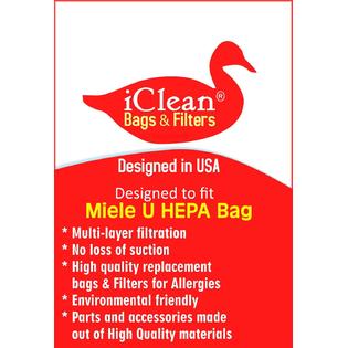 MIELE U HEPA Bag -10 Bags By iClean Vacuums