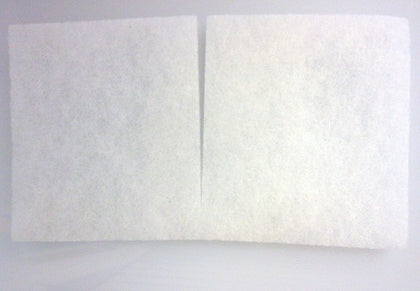 White rectangular motor filter with a center seam, reference 3621905600. Available at Ace Vacuums.
