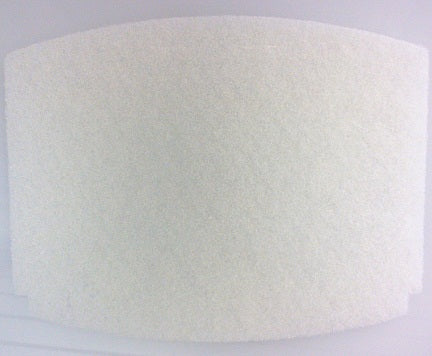 White rectangular polyester filter pad, reference 3621904300. Available at Ace Vacuums.