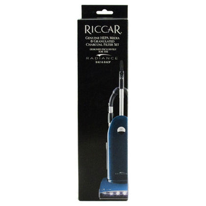 Riccar Radiance R40 filter retail box, reference RF40G. Available at Ace Vacuums.