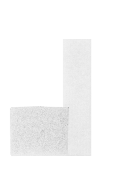 Two white electrostatic filter pads, reference R25S-F. Available at Ace Vacuums.
