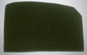 Dark foam filter with a rounded end, reference B622-0200. Available at Ace Vacuums.
