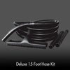 Coiled black hose with extension wands and floor brush, reference RCSK15NS. Available at Ace Vacuums.