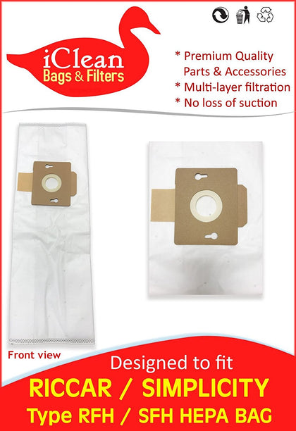 Riccar - Simplicity Upright Vacuum Cleaner HEPA Bag Type RFH-6 and SFH-6 by iClean Vacuums available at Ace Vacuums