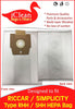 Riccar - Simplicity Upright Vacuum Cleaner HEPA Bag Type RHH-6 and SHH-6 by iClean Vacuums available at Ace Vacuums