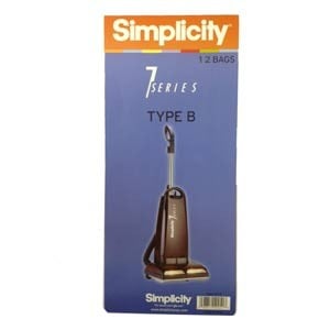 Simplicity Type B Vacuum Bags | 12-Pack for Upright Cleaners #S7-12