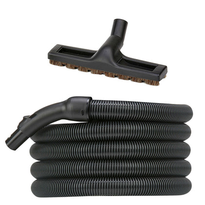 Coiled hose, curved wand and floor brush in a Riccar attachment kit, reference TTA-15. Available at Ace Vacuums.