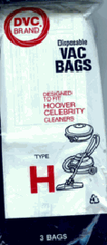 Hoover Type H BAG DVC Brand Vacuum Bags - 3 bags