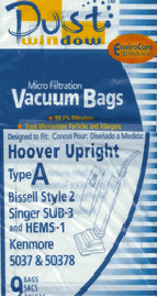 Hoover Type A Allergen Filtration Vacuum Bags – 9 in a Pack